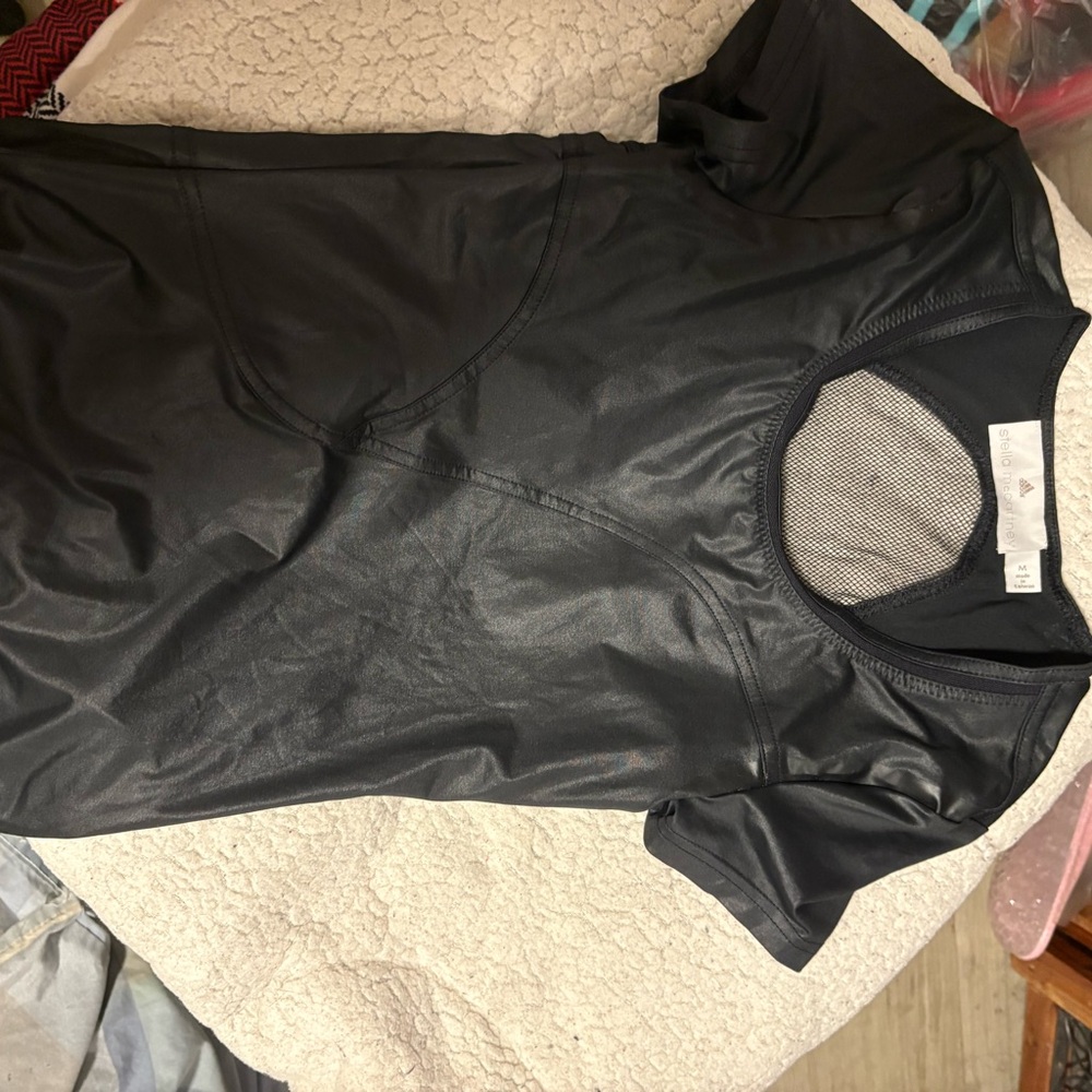 Adidas Black Mesh Detail Top Stella McCartney